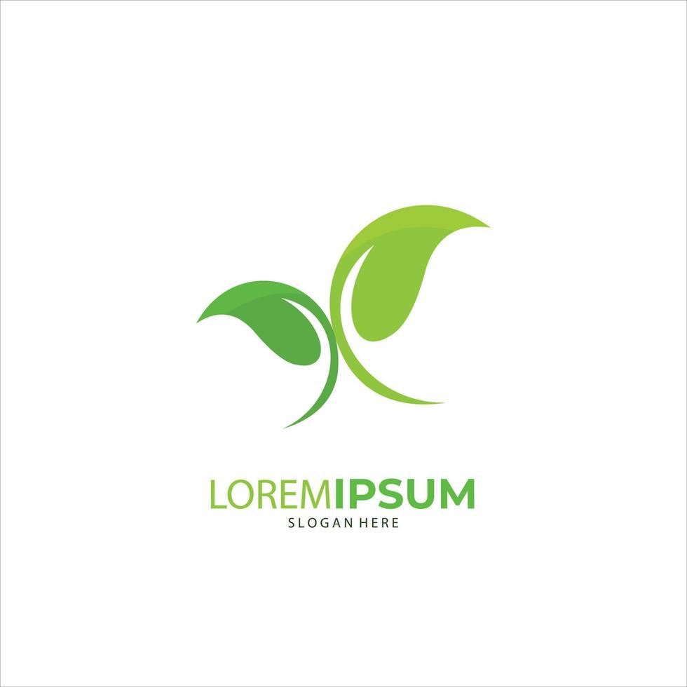 concepto orgánico del símbolo creativo de la naturaleza. icono de hoja, logotipo de identidad corporativa, diseño gráfico de empresa vector