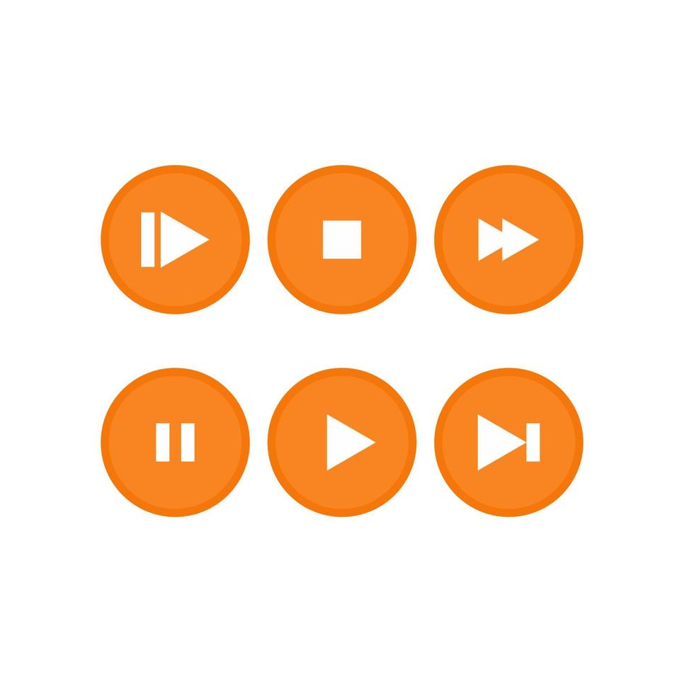 Sound Buttons, Audio Player Icons vector