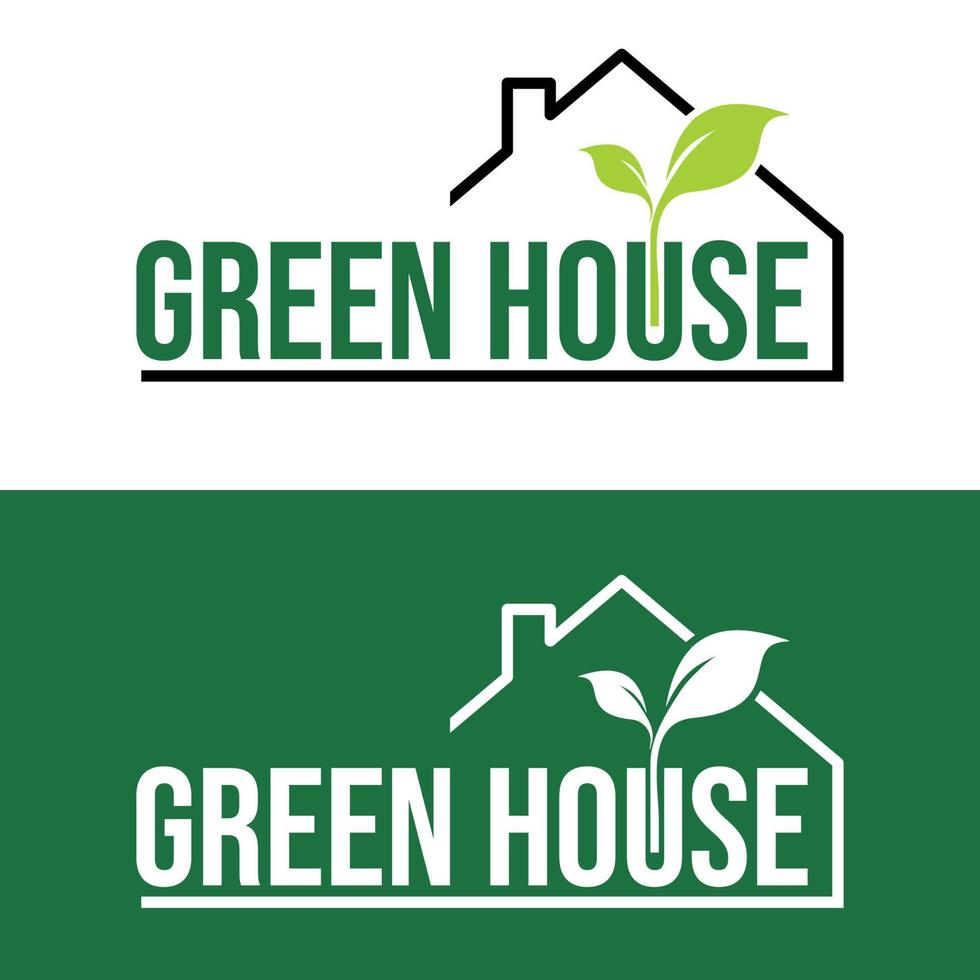 Greenhouse logo design concept. Universal greenhouse logo. vector