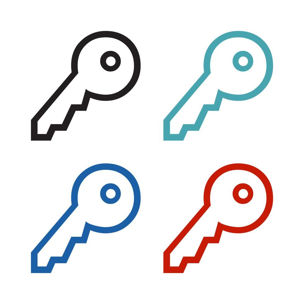 Key vector icon on white background