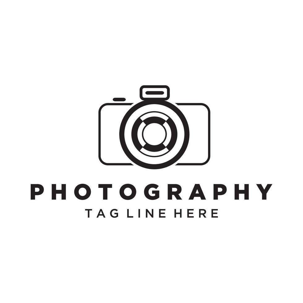 Camera photography logo icon design vector image