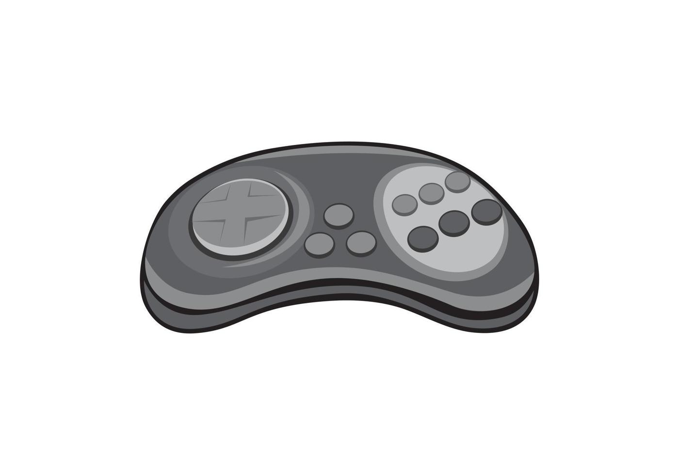 ilustración de diseño de consola de juego de controlador de palo de sega clásico vector