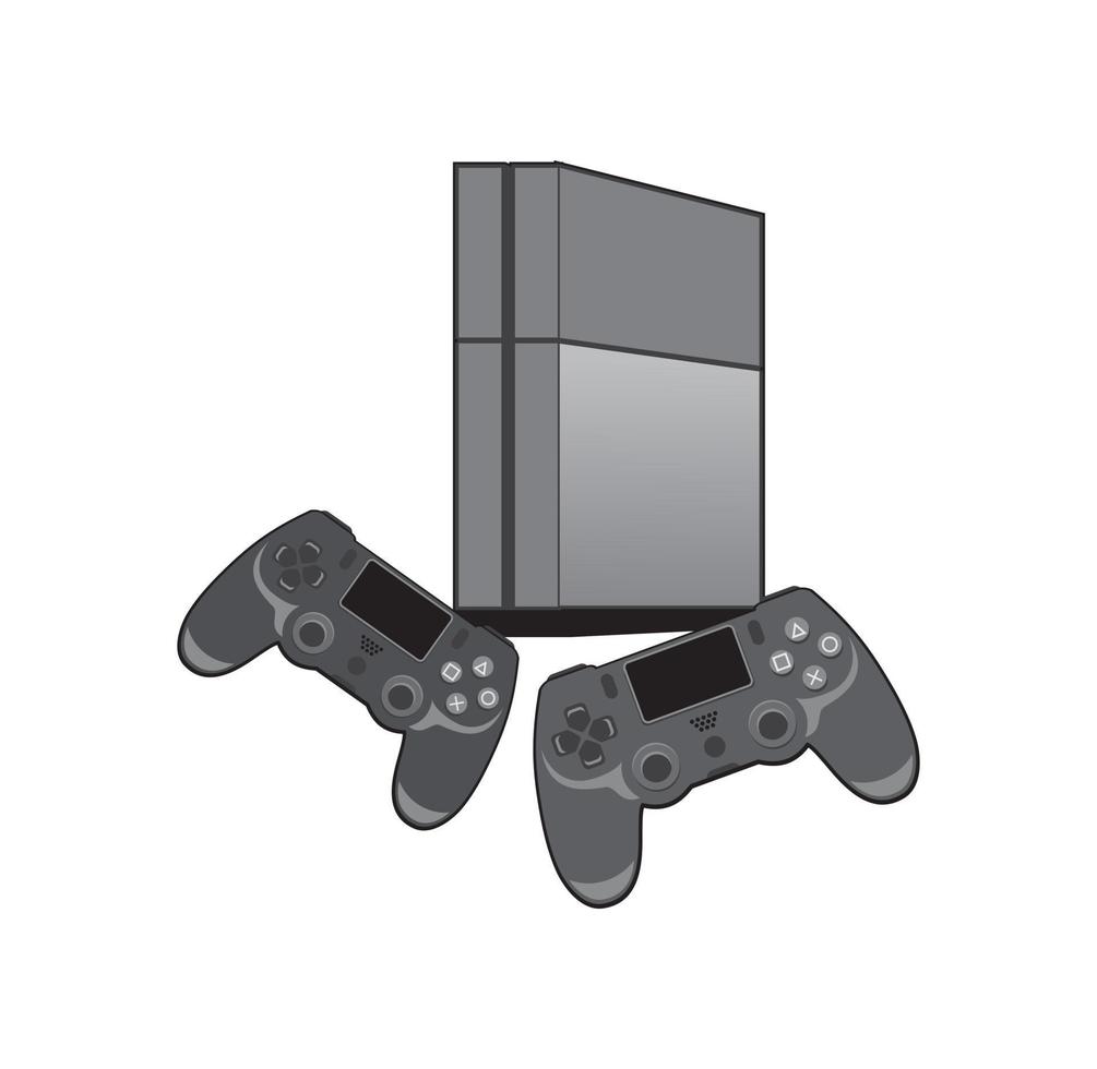 ilustración de diseño de consola de juegos play station 4 vector