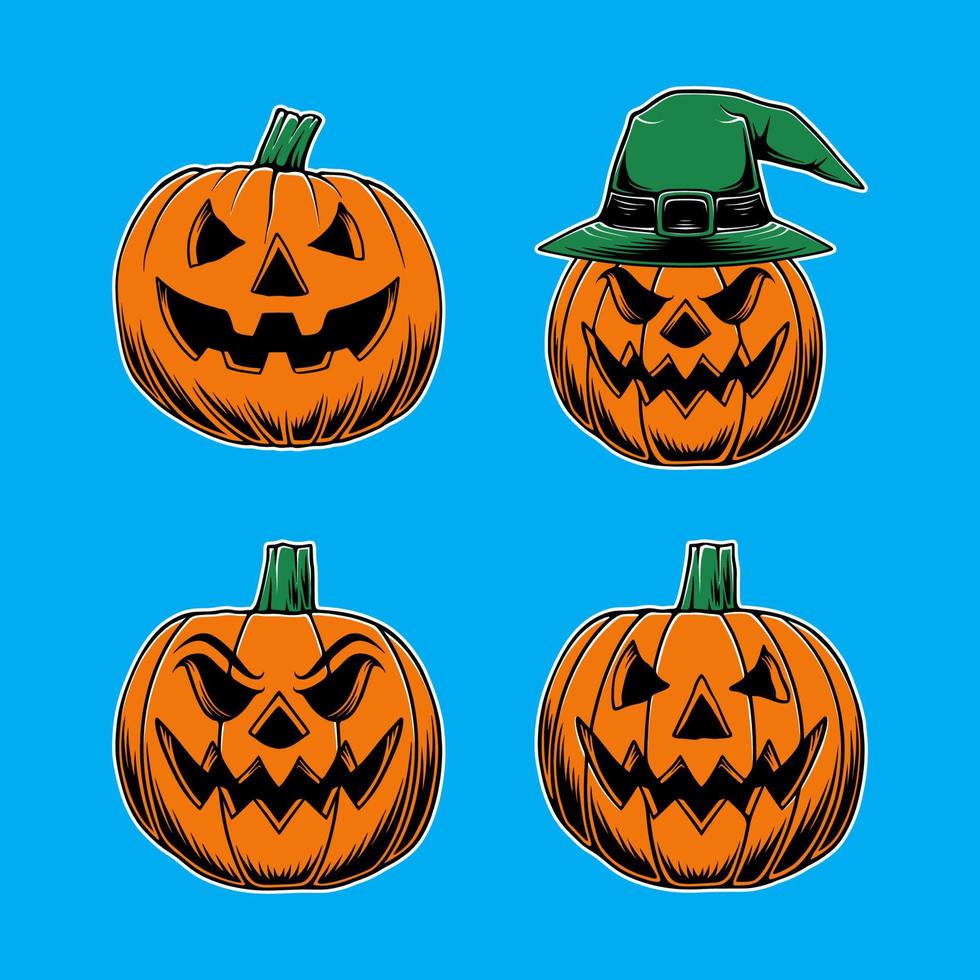 Halloween vector icon design bundle set