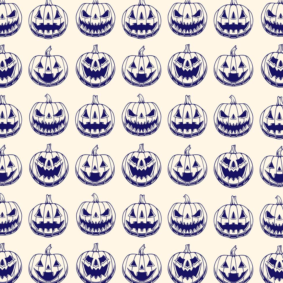 Pumpkin seamless pattern design vector art