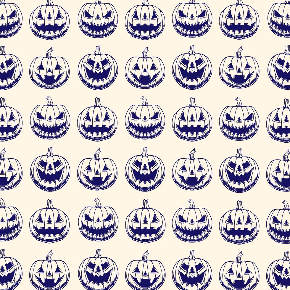 Pumpkin seamless pattern design vector art