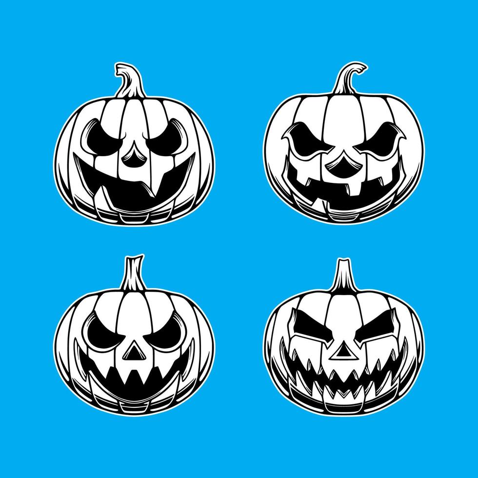 conjunto de diseño de vector de calabaza