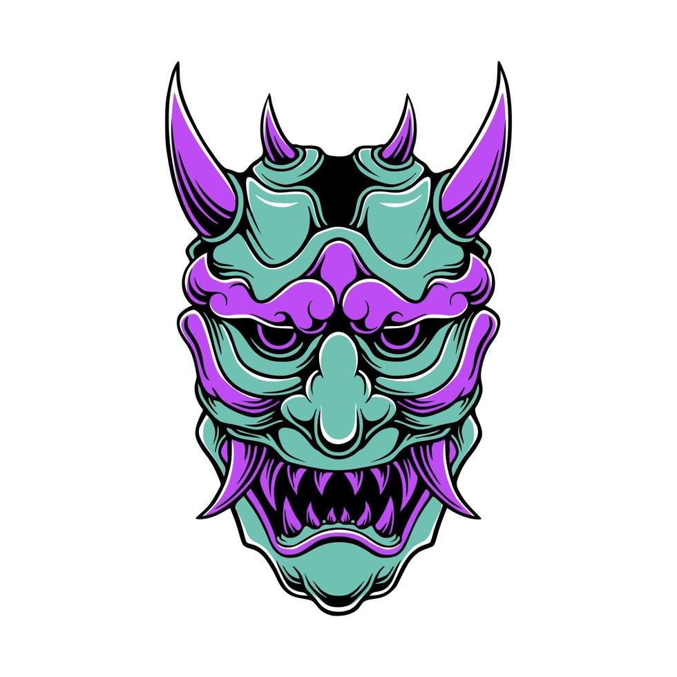 Vector mask samurai icon design art