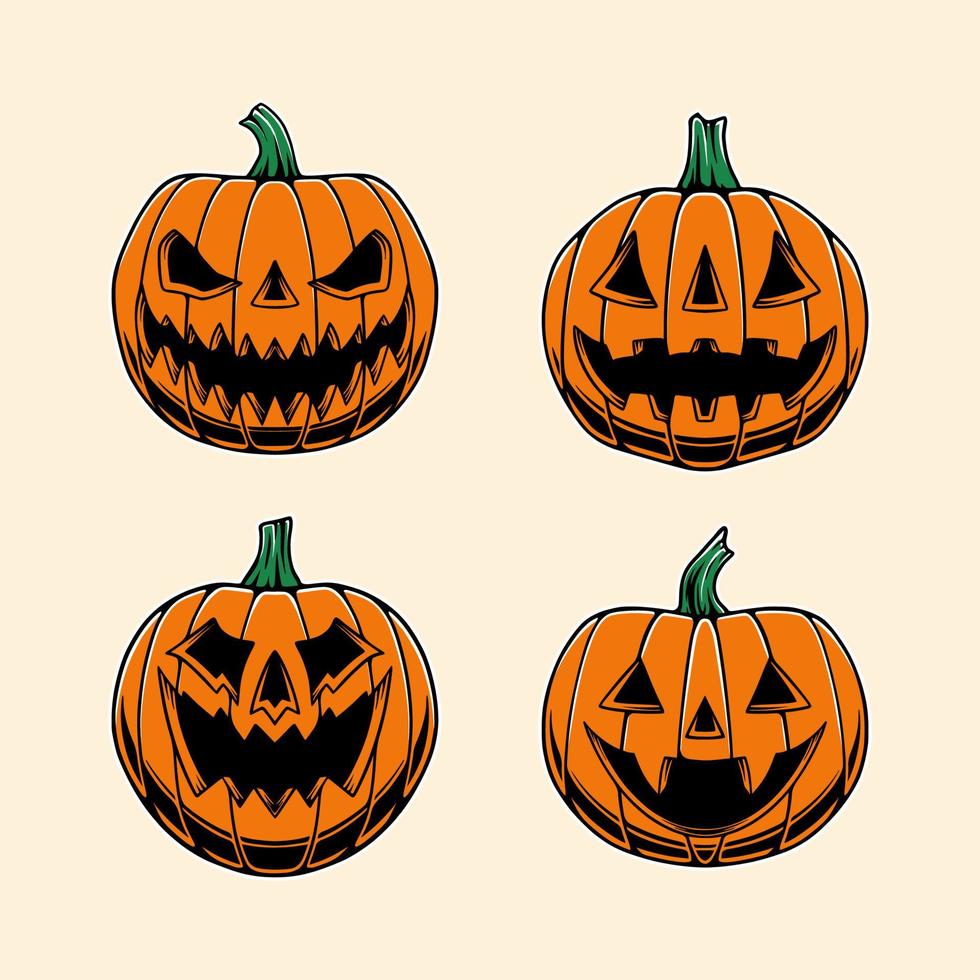 Pumpkin vector design set