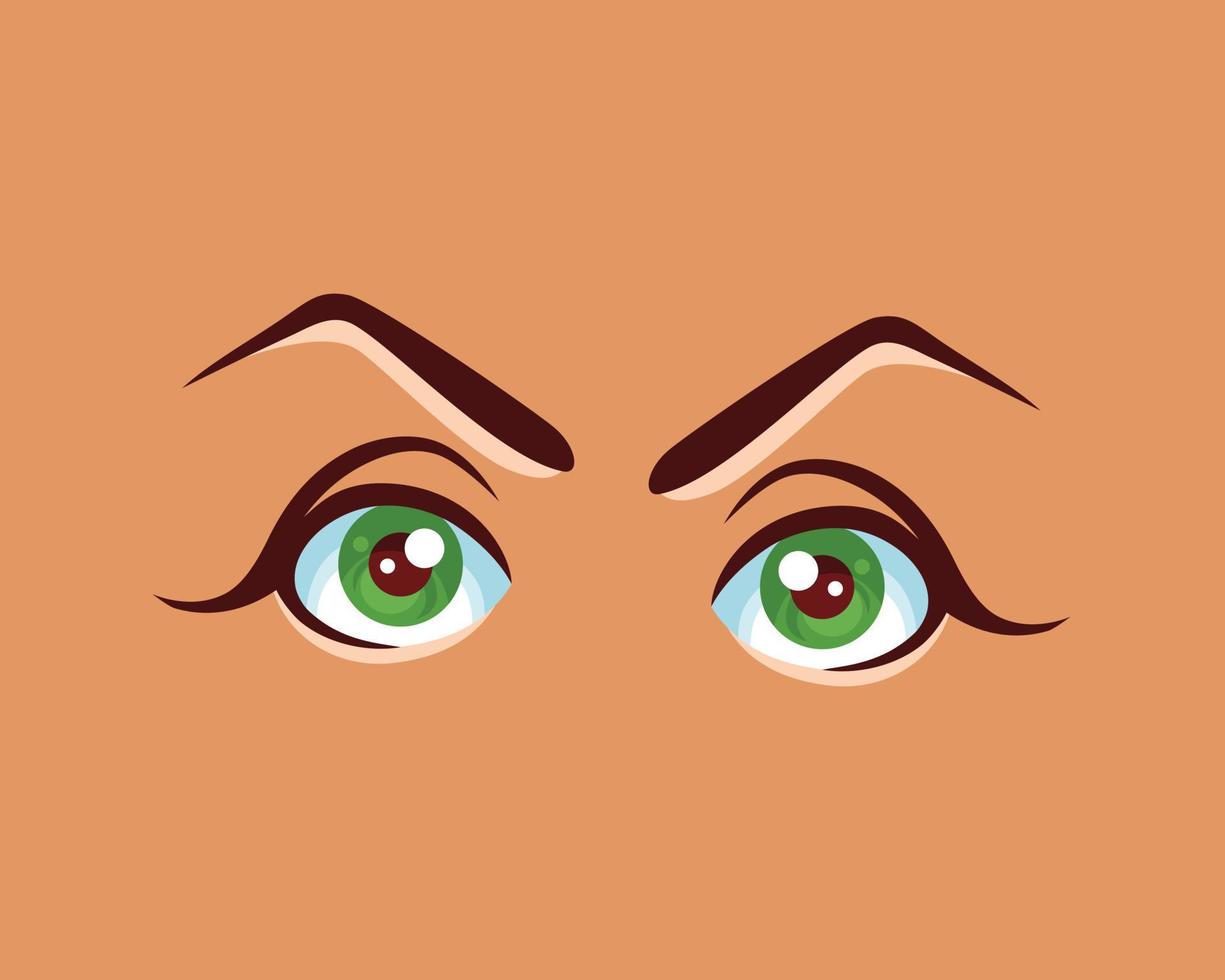 icon face illustration and eyebrows vector