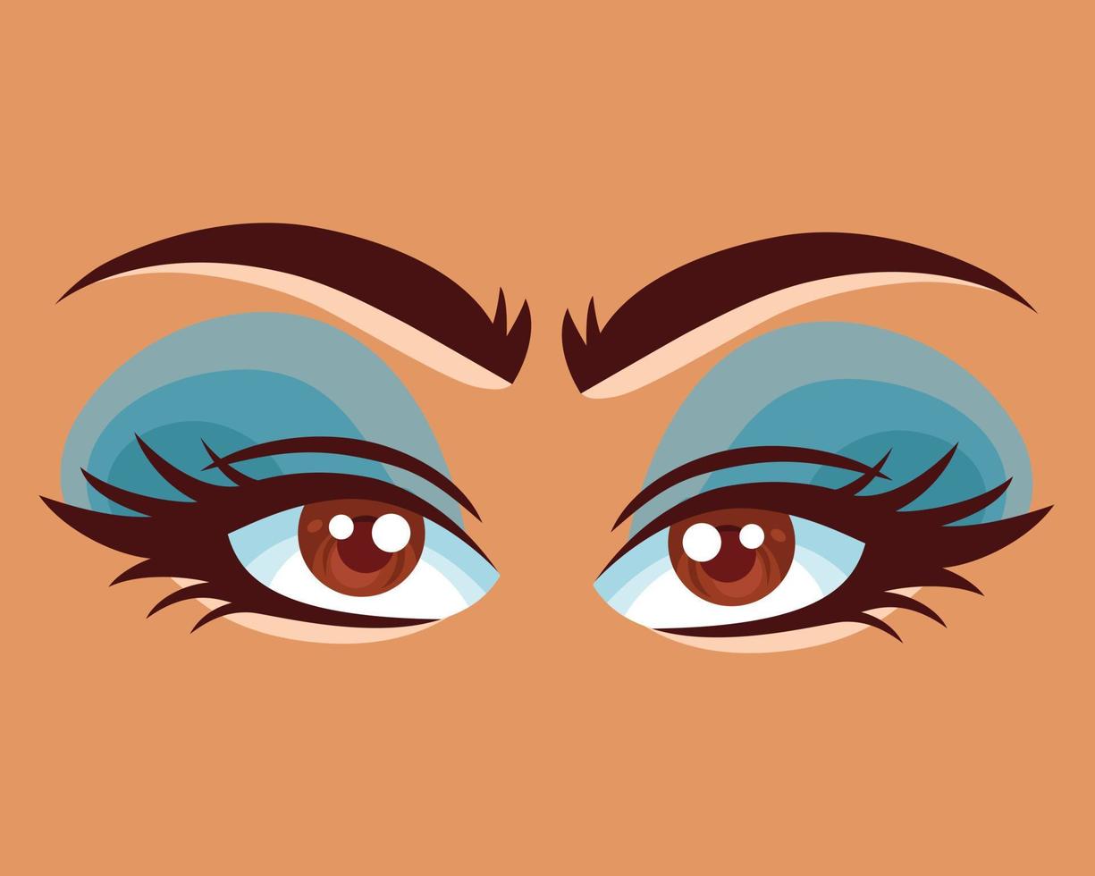 icon face illustration and eyebrows vector