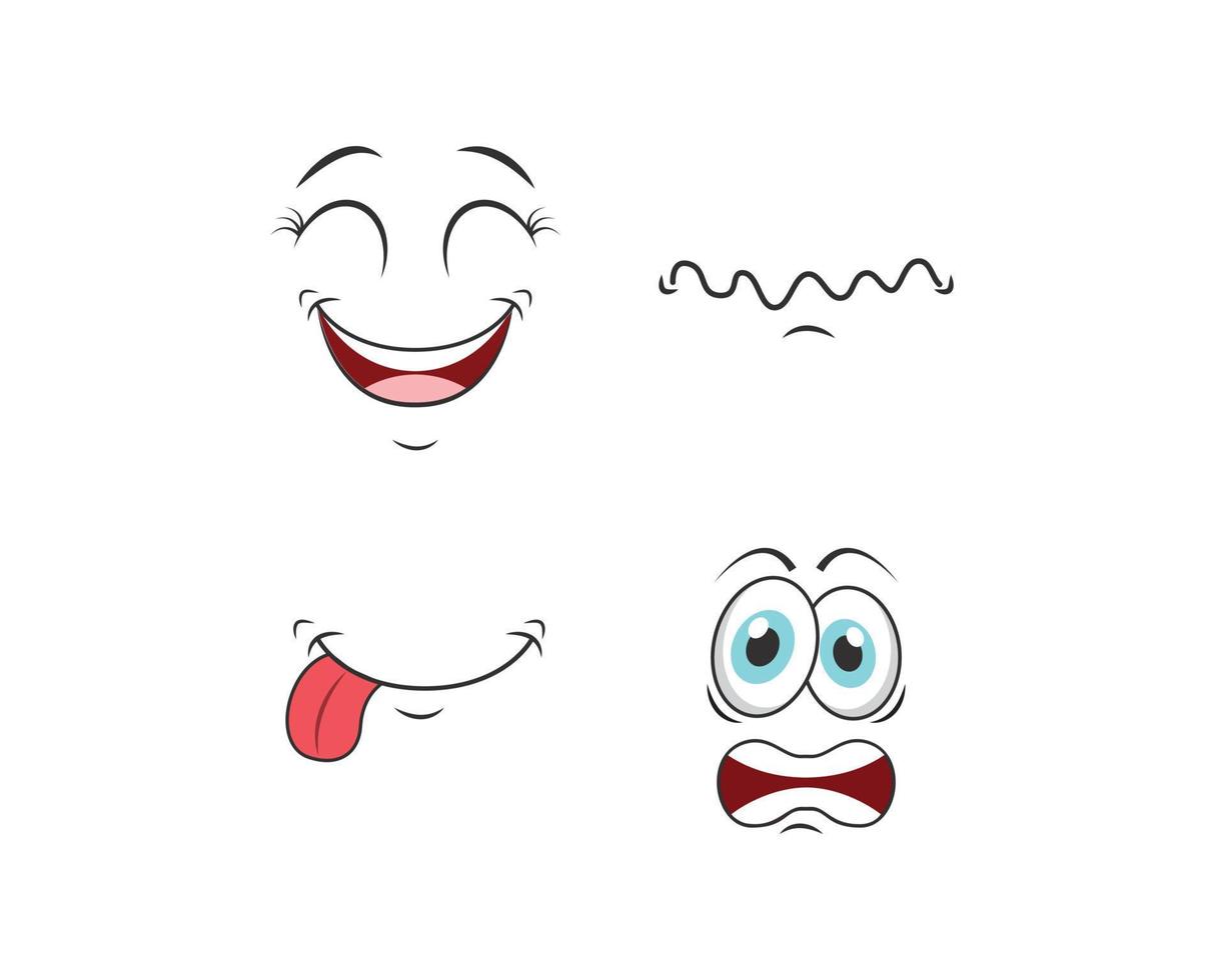 icon face illustration and eyebrows vector