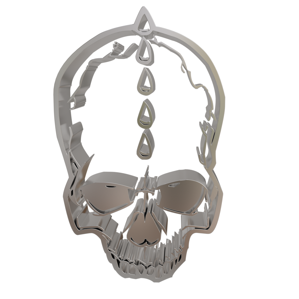 3D illustration skull symbol png