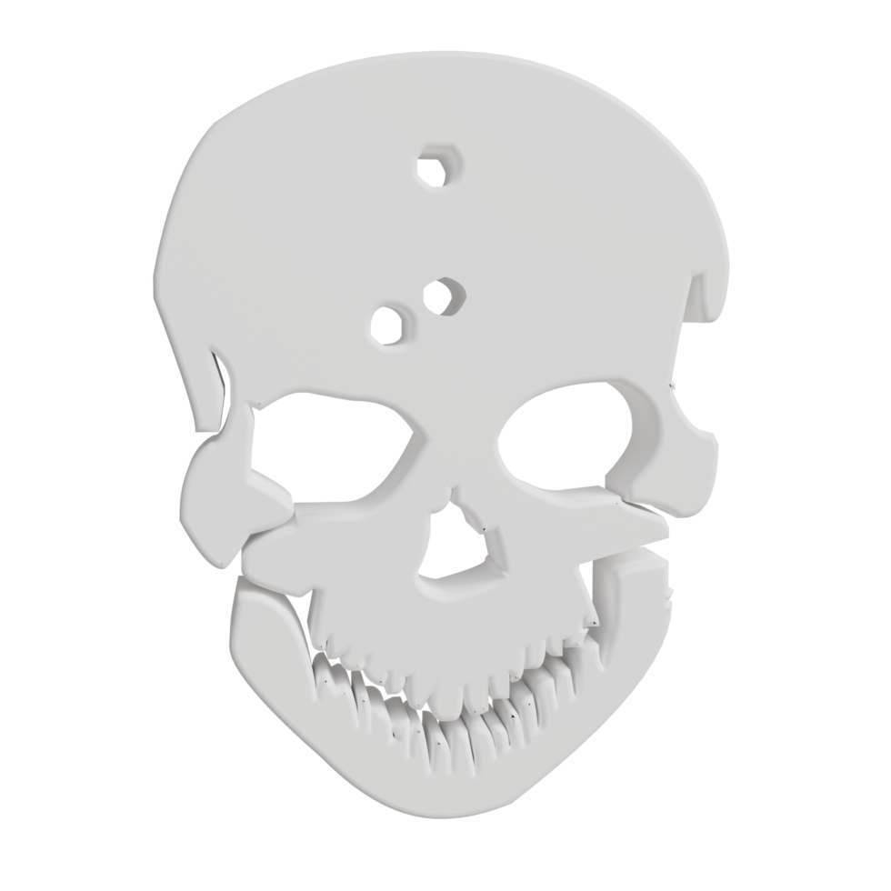 illustrazione 3d simbolo del cranio png