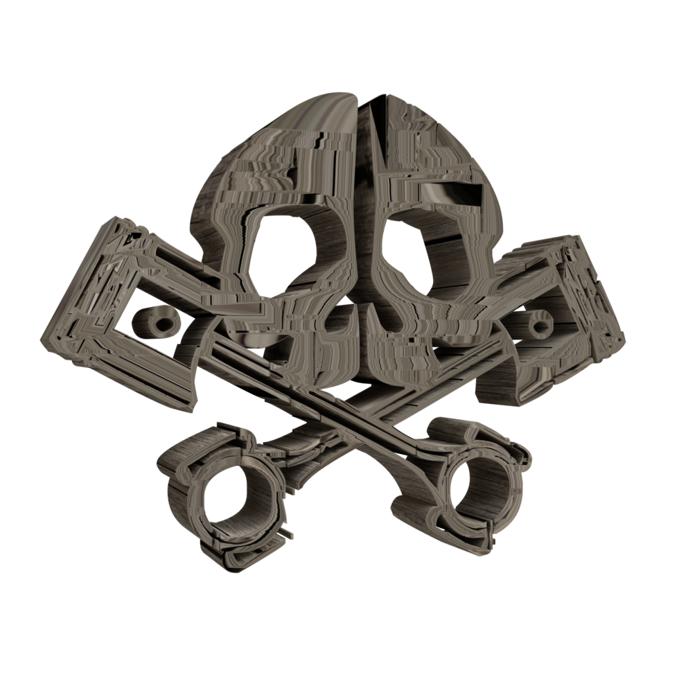 símbolo de caveira de ilustração 3D png