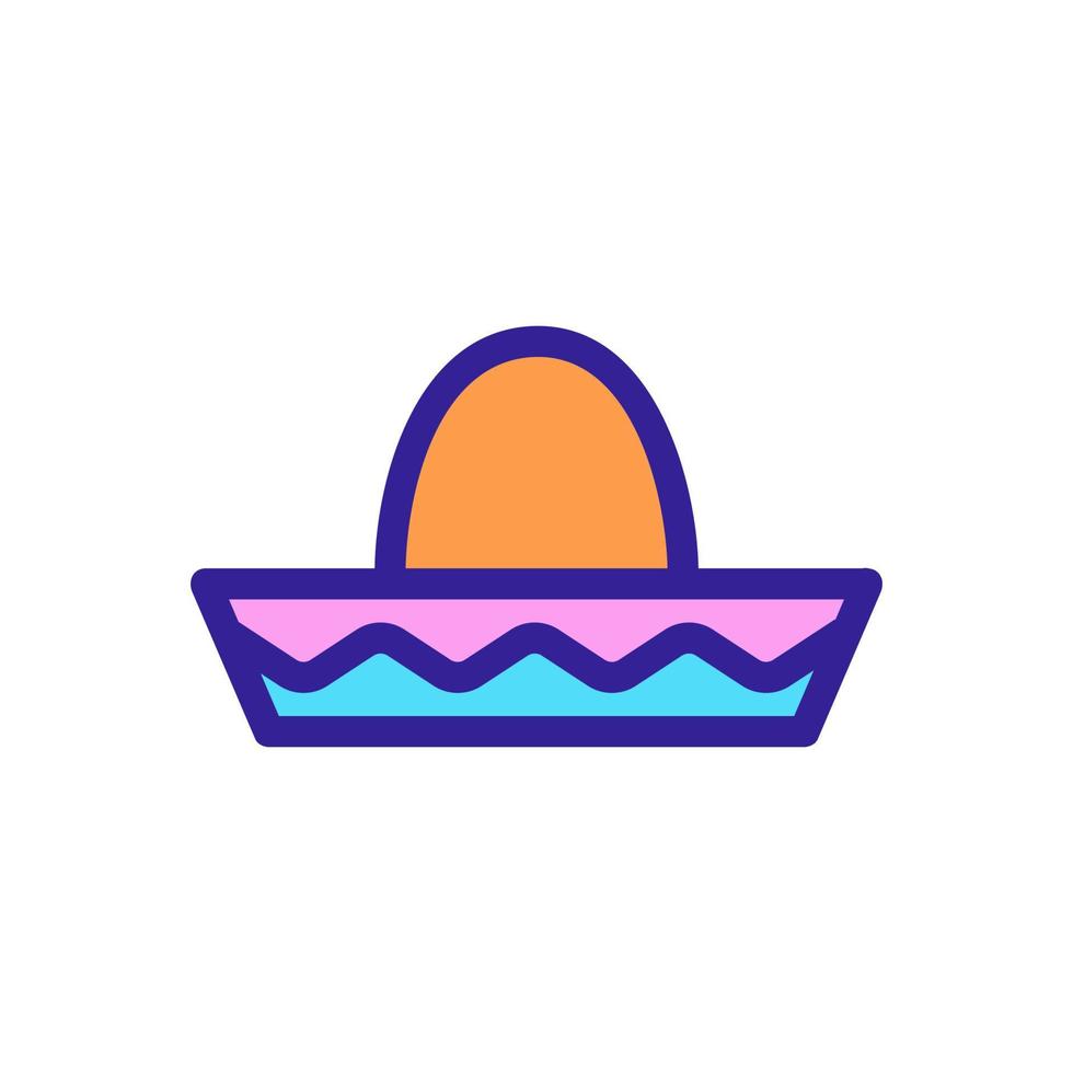 vector de icono mexicano de sombrero. ilustración de símbolo de contorno aislado