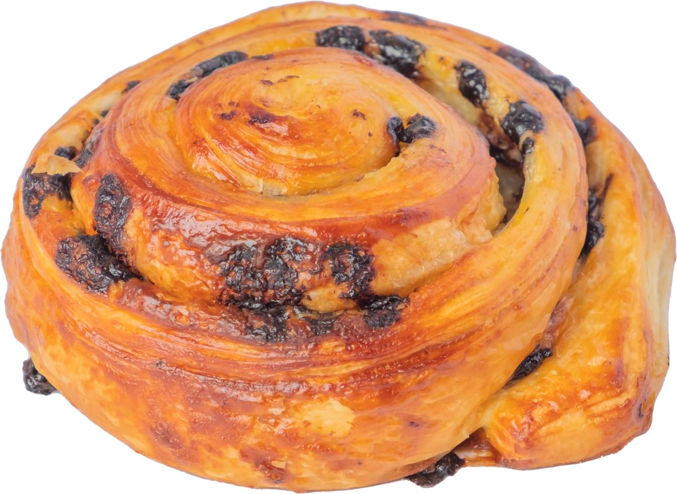 cutout danish bread on transparent background. png