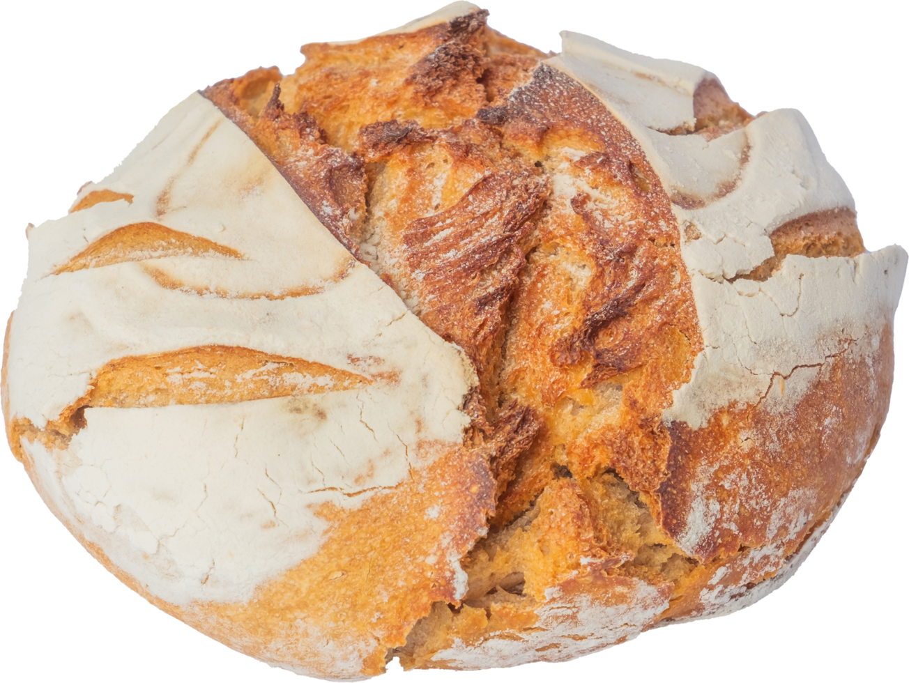 cutout sourdough bread on transparent background. png