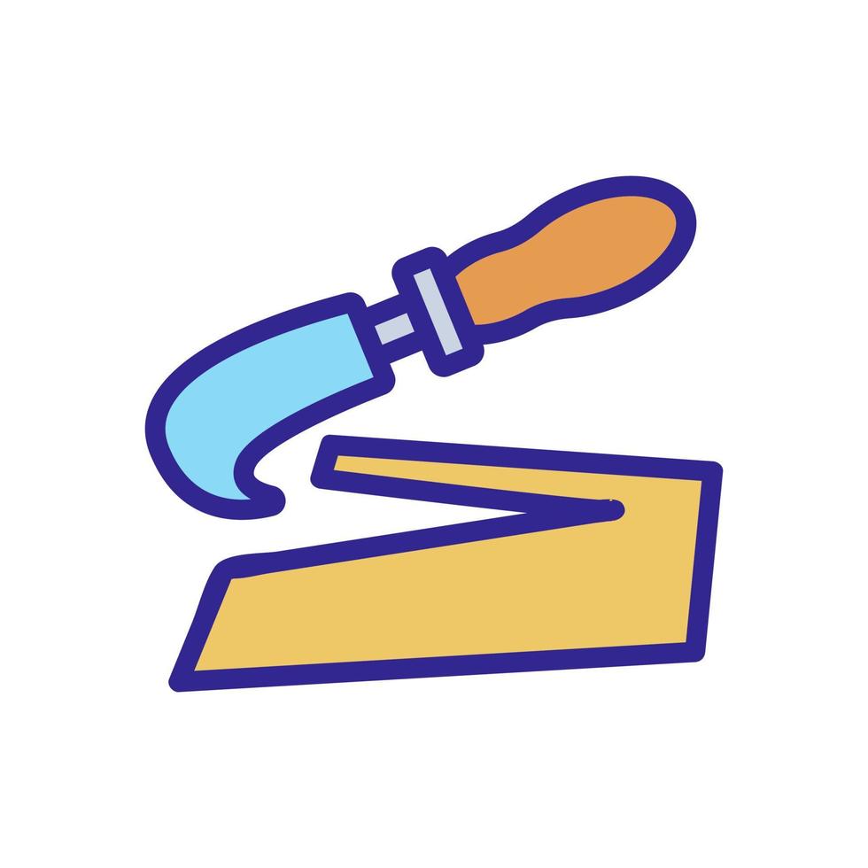 leather knife cutting icon vector outline illustration