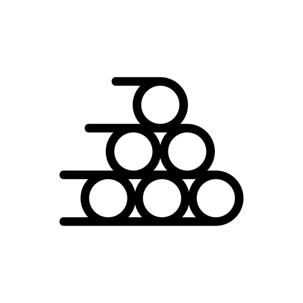 vector de icono de tuberías metalúrgicas. ilustración de símbolo de contorno aislado