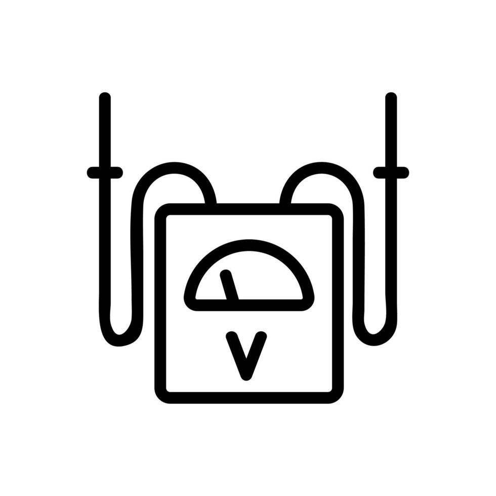 Voltmeter icon vector. Isolated contour symbol illustration vector