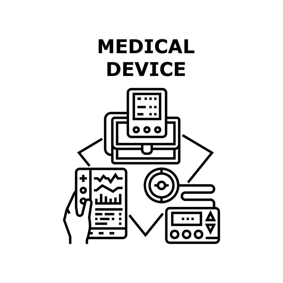 ilustración de vector de icono de dispositivo médico