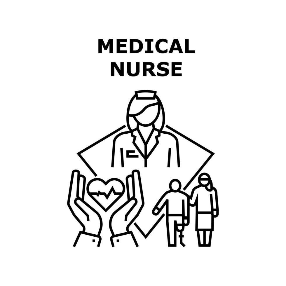 Medical nurse icon vector illustration