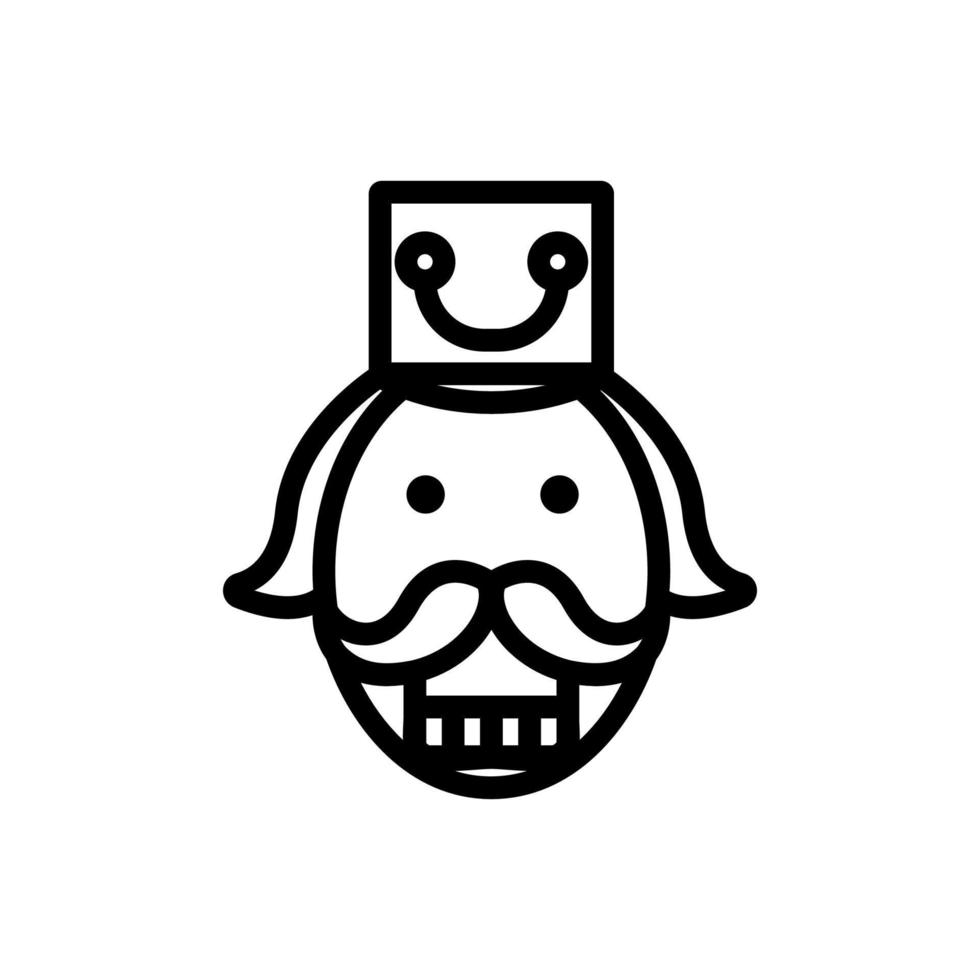 nutcracker Icon vector. Isolated contour symbol illustration vector