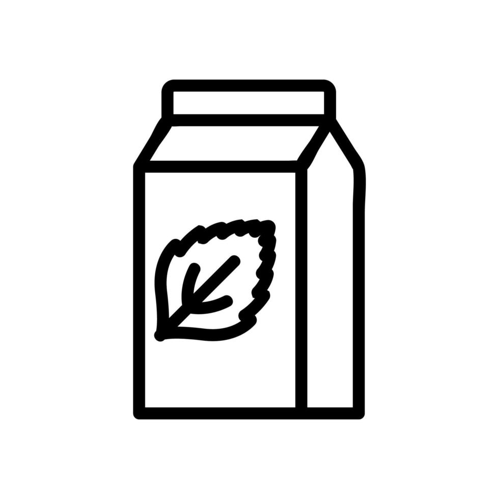 ilustración de contorno de vector de icono de yogur de menta envasado refrescante
