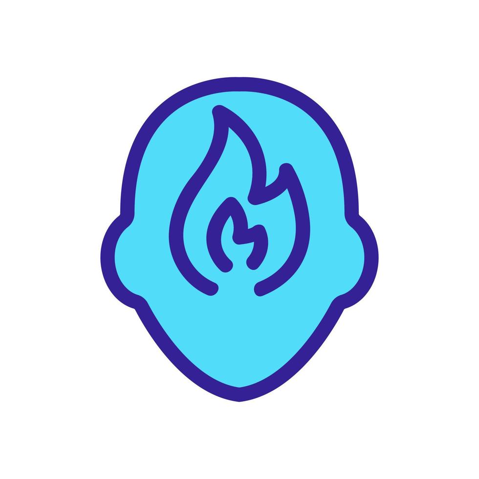 artistic-shaped mindset icon vector. Isolated contour symbol illustration vector