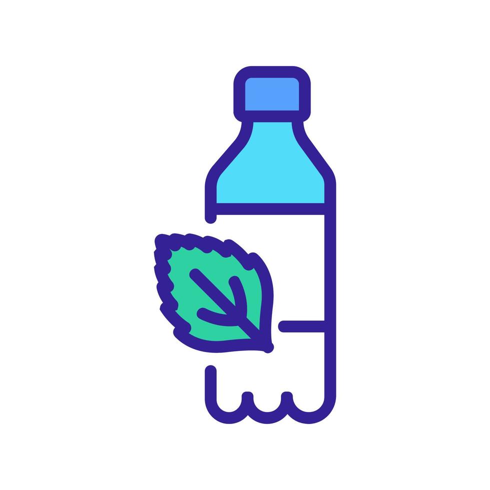 mint drink in bottle icon vector outline illustration