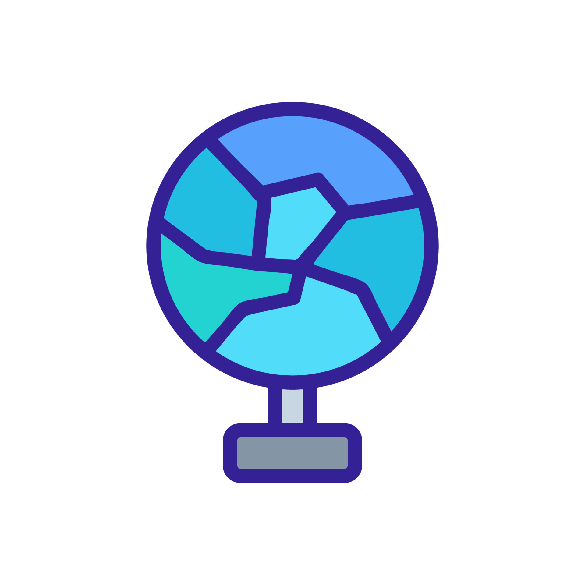 broken mirror icon vector. Isolated contour symbol illustration 9902491