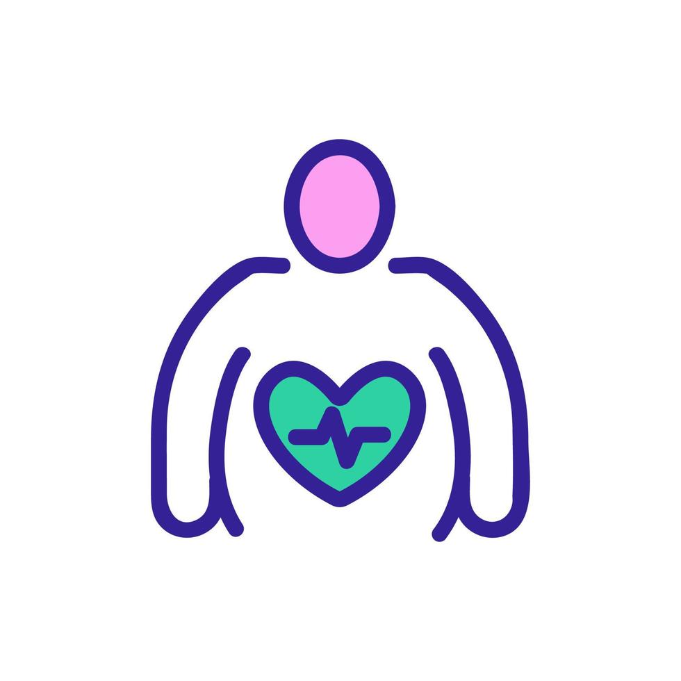 arrhythmia, an obesity icon vector. Isolated contour symbol illustration vector
