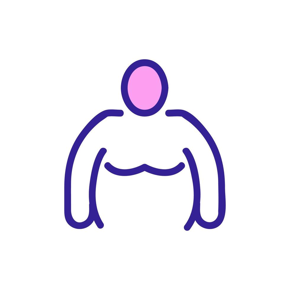 fat man icon vector. Isolated contour symbol illustration vector