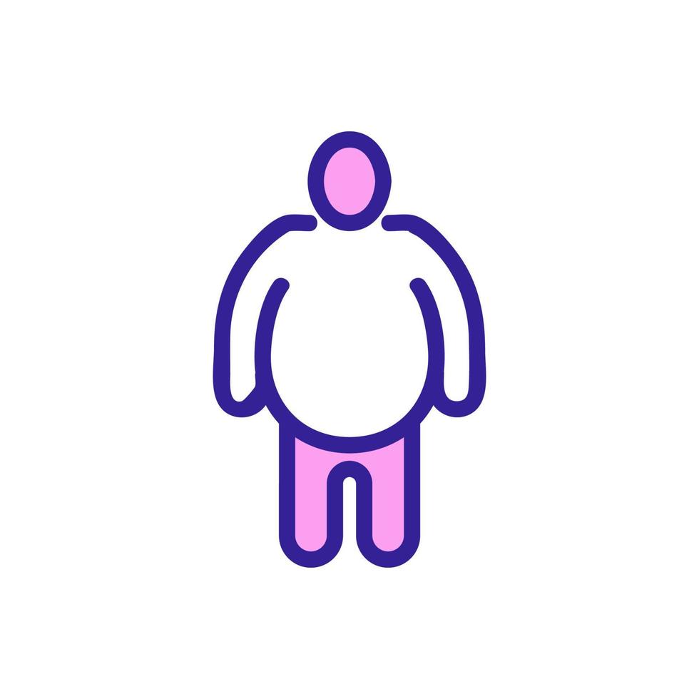 Big belly icon vector. Isolated contour symbol illustration vector