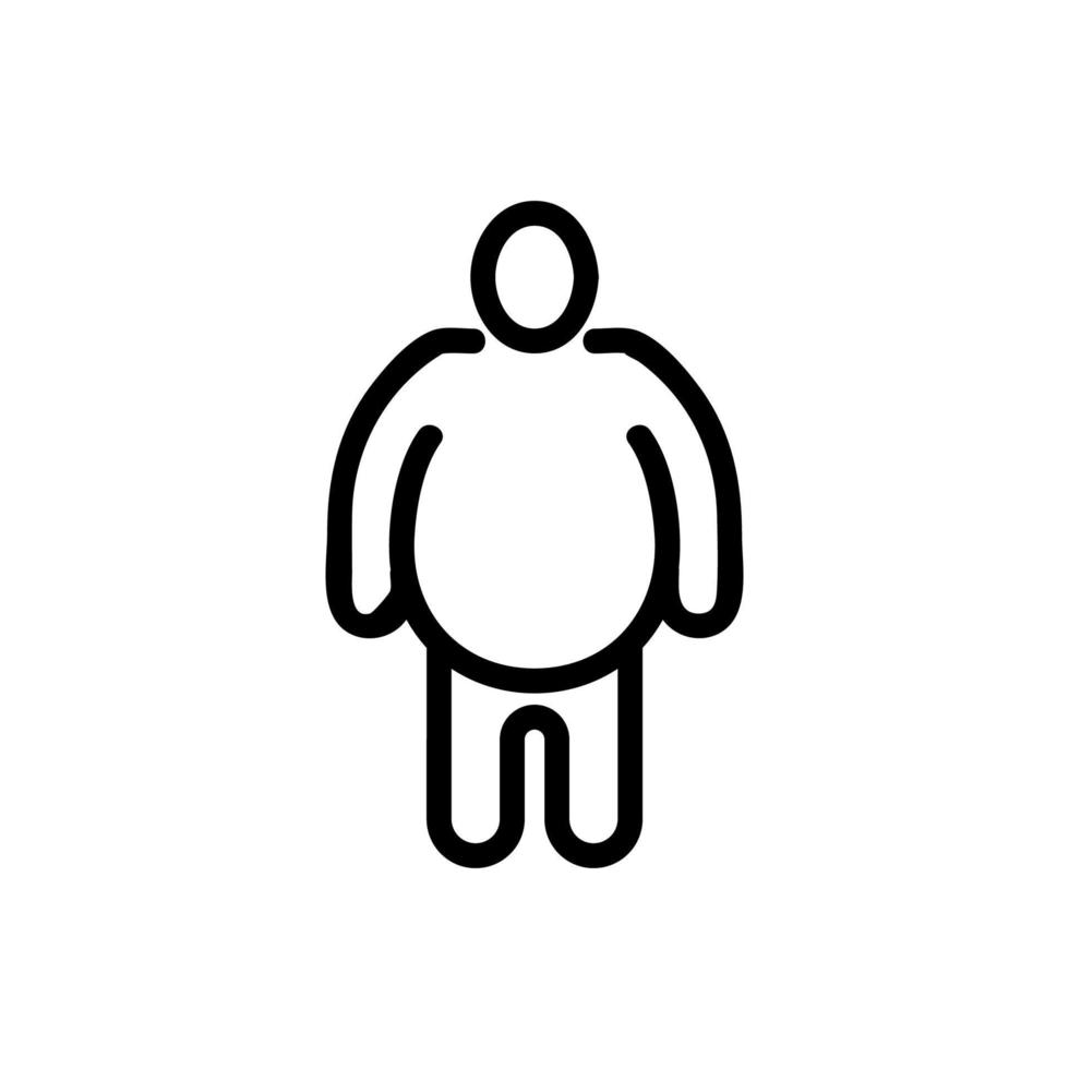 Big belly icon vector. Isolated contour symbol illustration vector