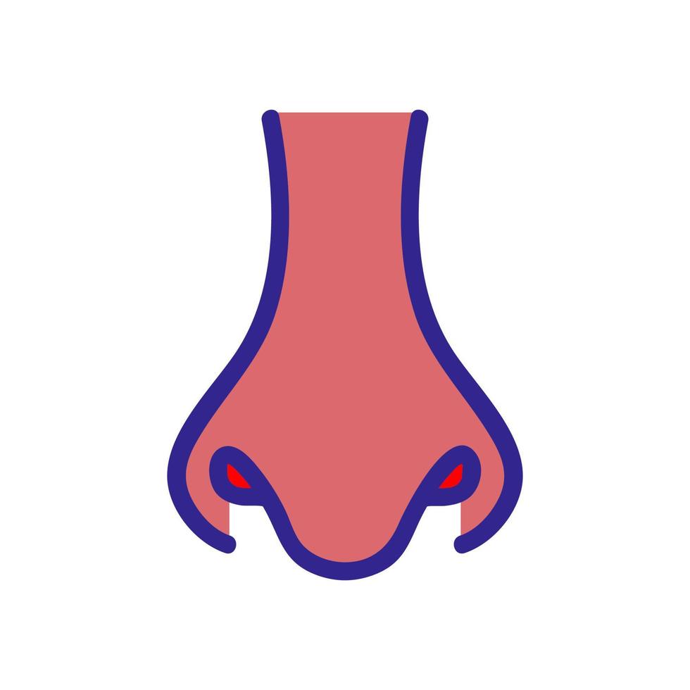 the nose and nostrils icon vector outline illustration