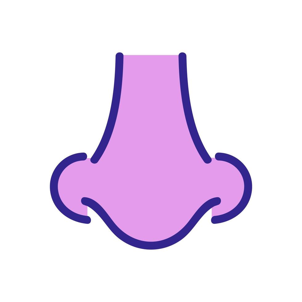 beautiful nose icon vector outline illustration
