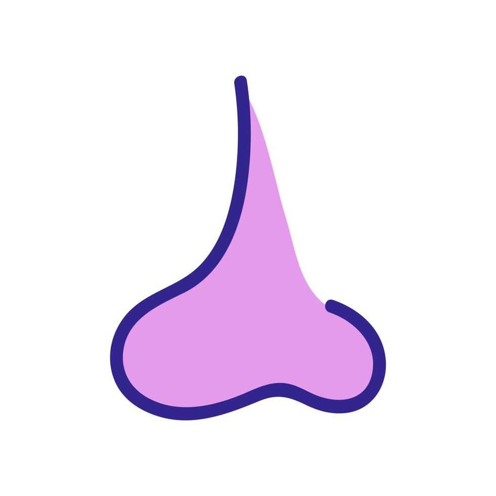 bent nose icon vector outline illustration