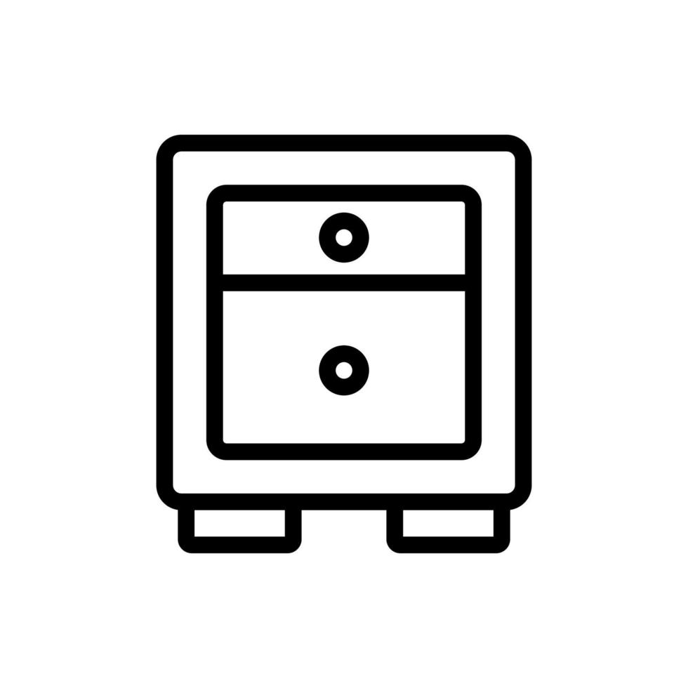 nightstand traditional house furniture icon vector outline illustration