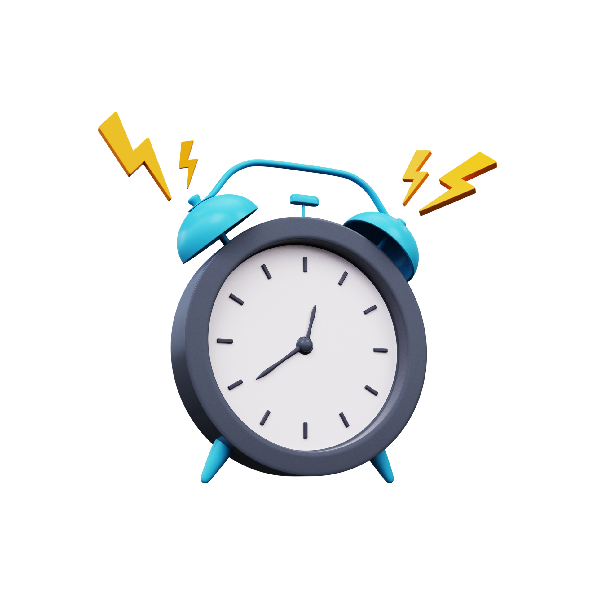 Alarm clock icon. 3d render 9902688 PNG