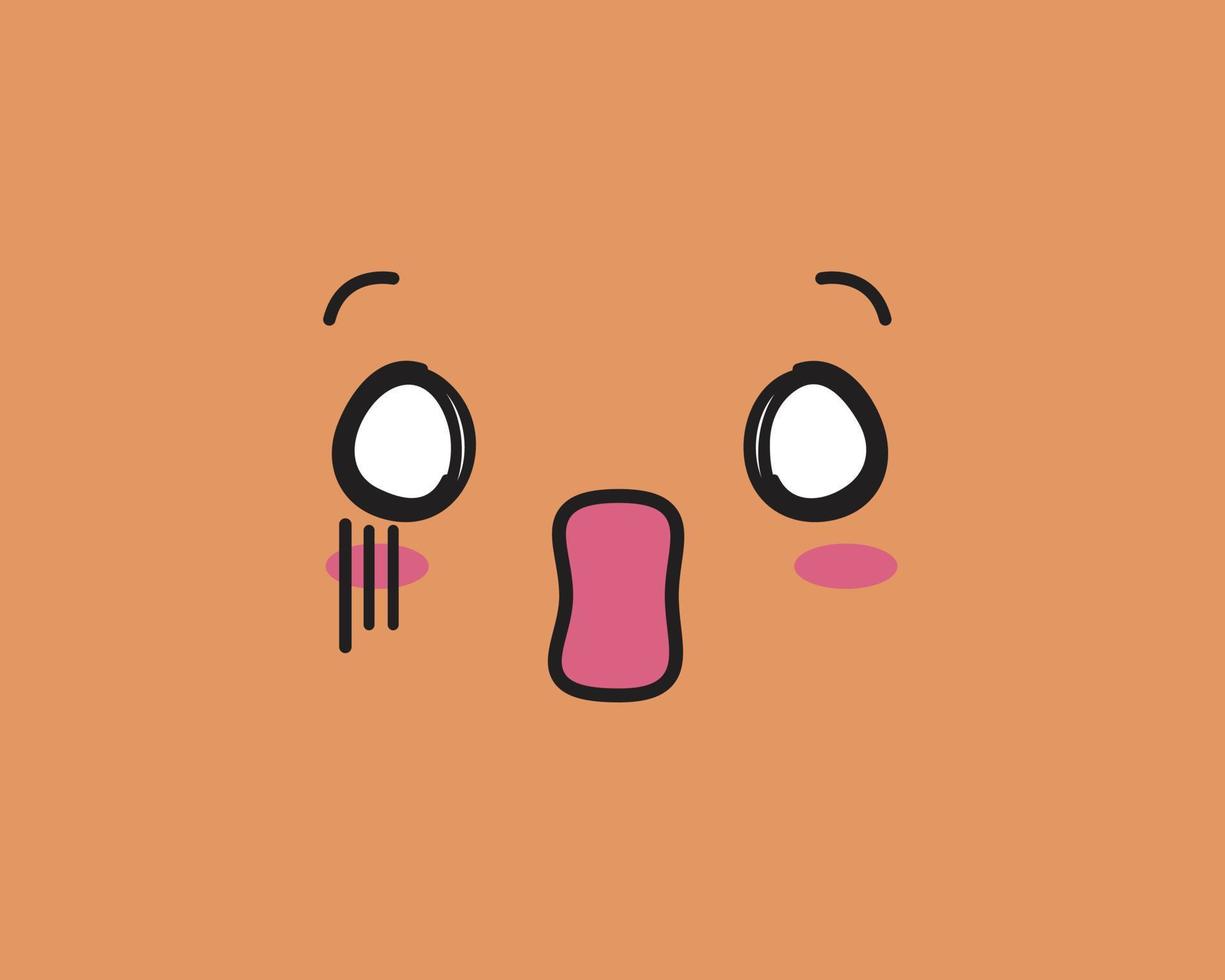 icon face illustration and eyebrows vector