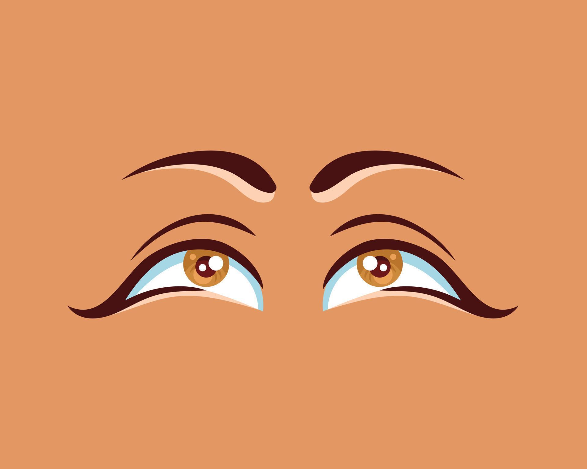 icon face illustration and eyebrows 9902741 Vector Art at Vecteezy