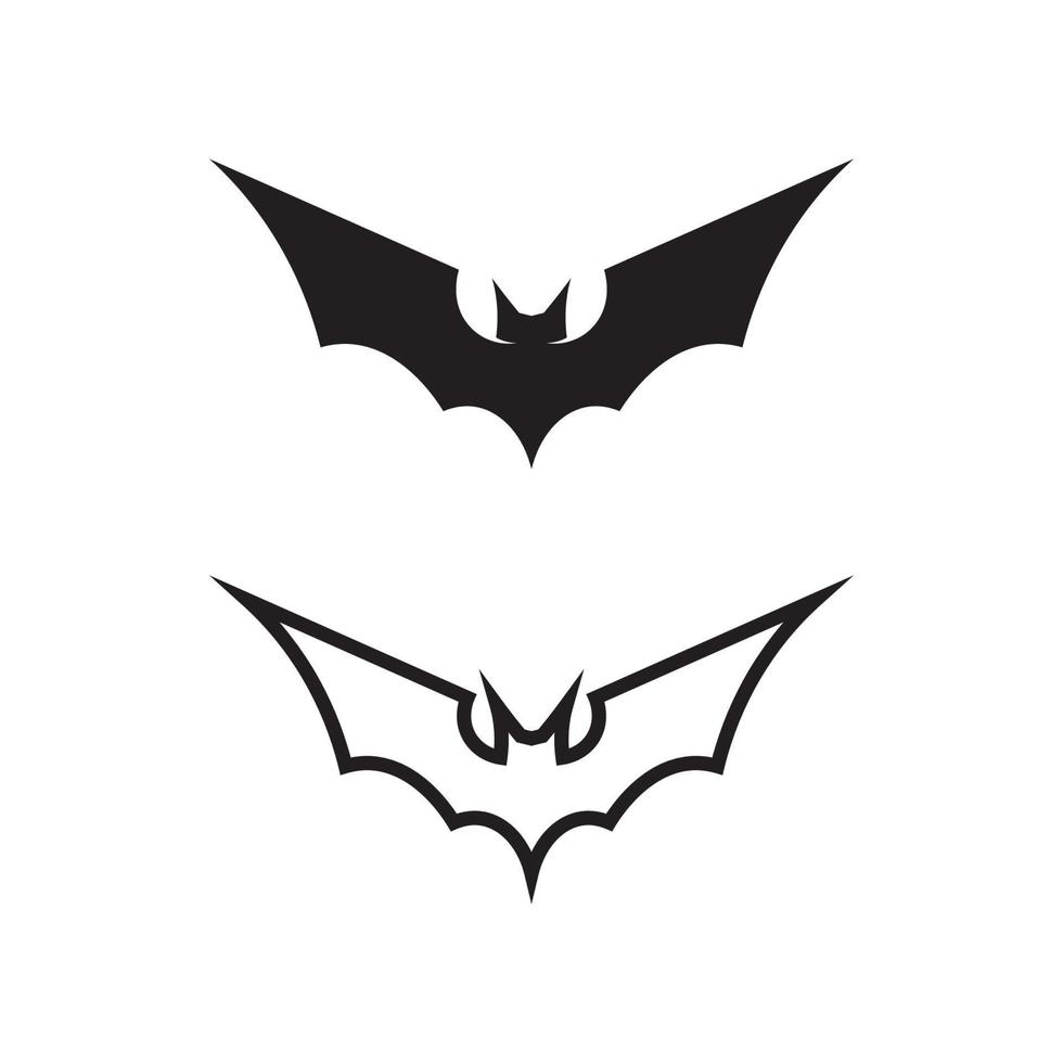 Bat logo animal and vector, wings, black, halloween, vampire, gothic, illustration, design bat icon vector