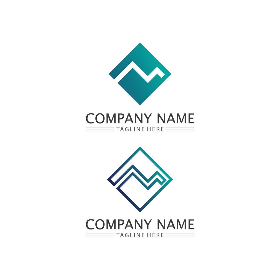 M Letter Logo Template vector