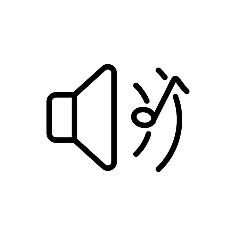 The volume level of the vector icon. Isolated contour symbol illustration