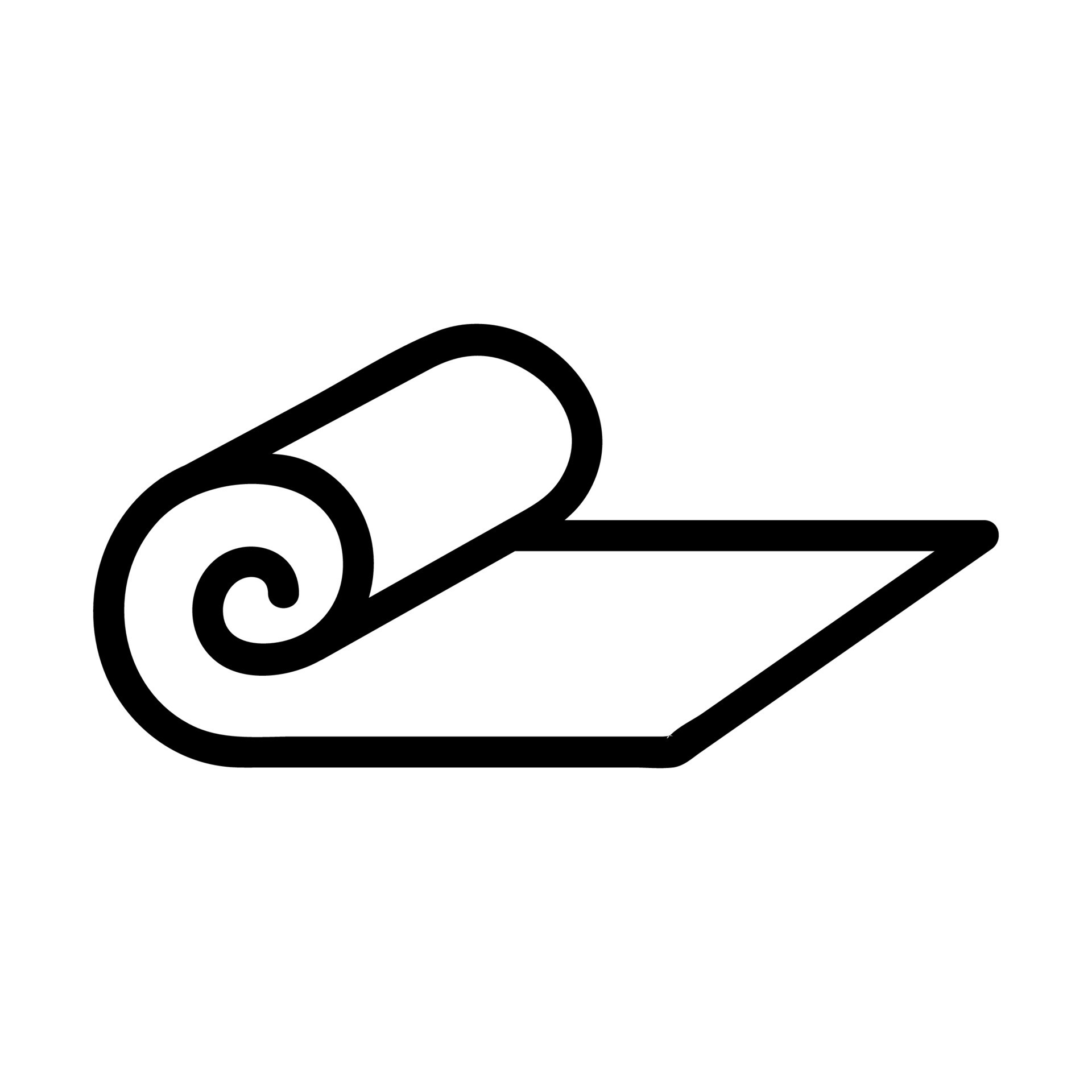 Roll the fabric icon vector. Isolated contour symbol illustration