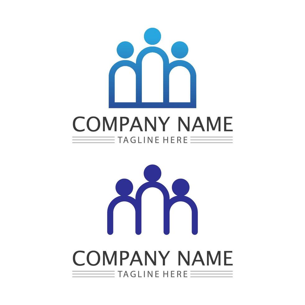 People logo, Team, Succes people work, Group and Community, Group Company and Business logo vector and design Care, Family icon Succes logo