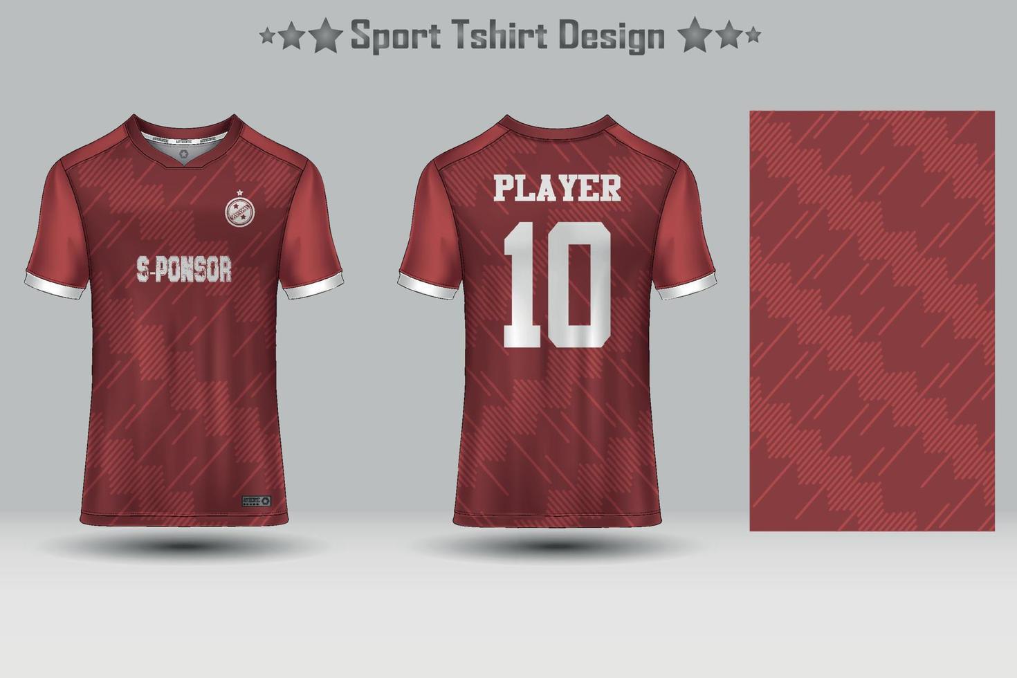 Abstract Football Jersey Geometric Pattern Mockup Template Sport T-shirt Design vector