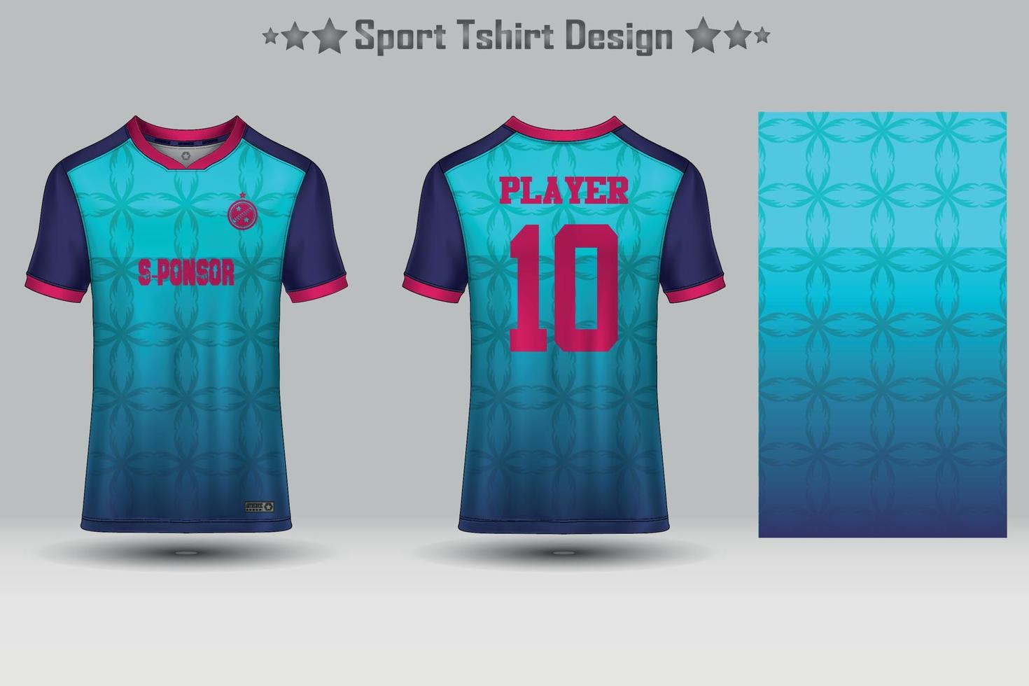 Abstract Football Jersey Geometric Pattern Mockup Template Sport T-shirt Design vector